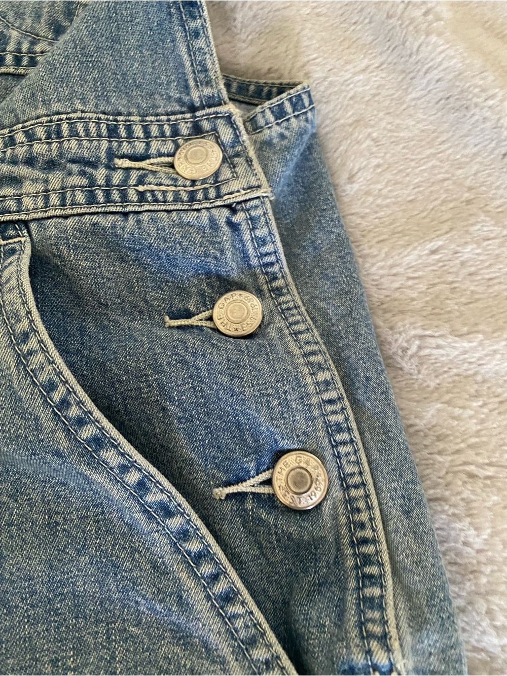 Vintage GAP Light Blue Denim Women's Overalls - Picture 5 of 12